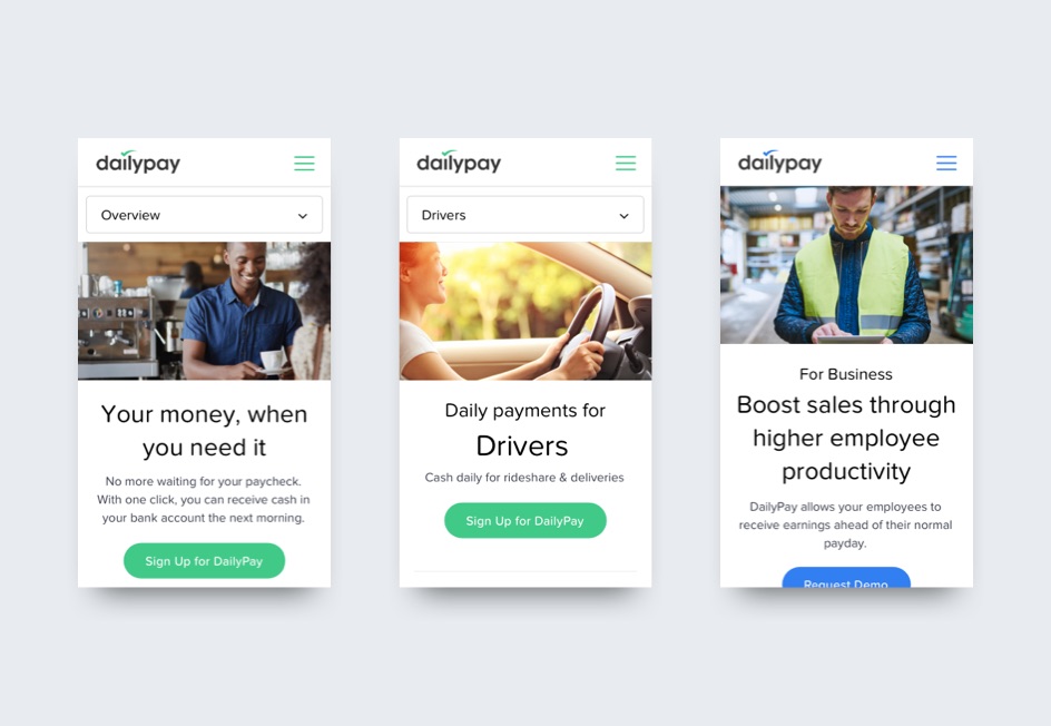 Mobile Design for DailyPay